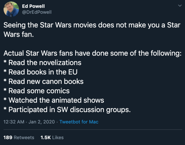 Star Wars fandom gatekeeping toxic
